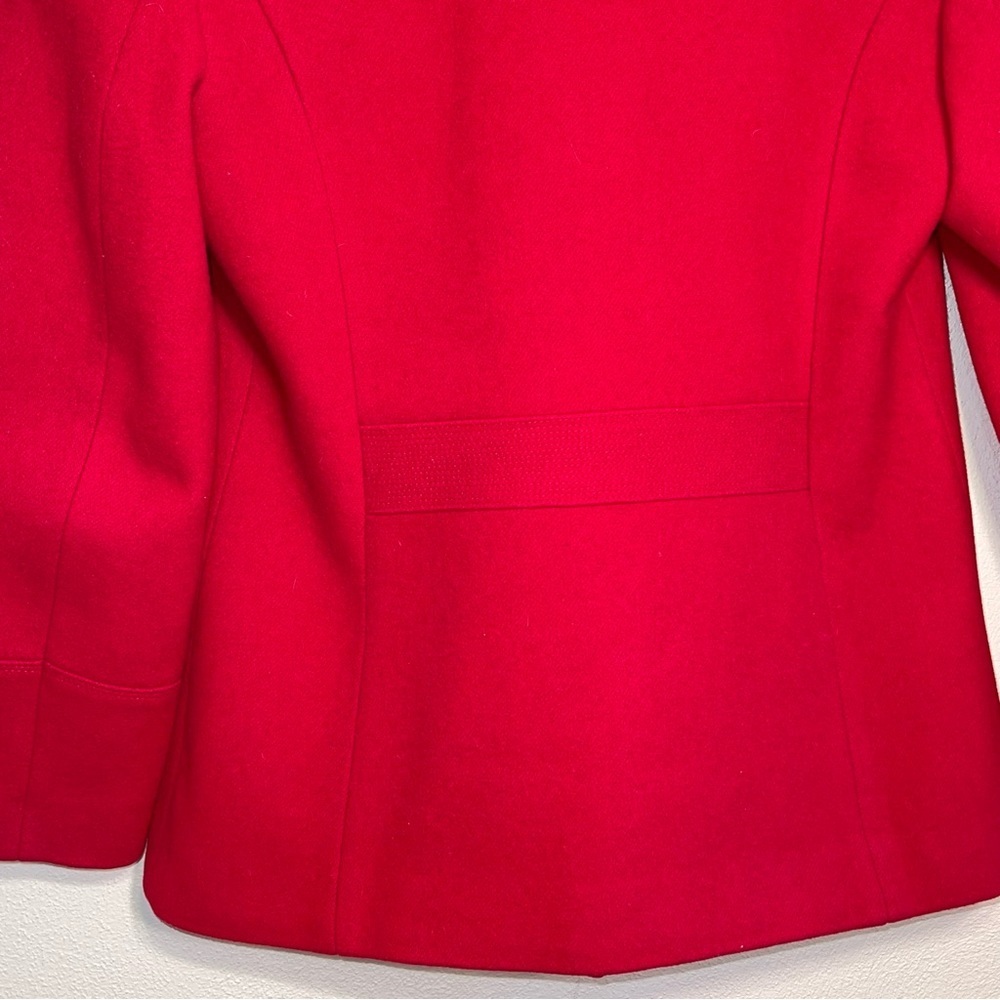 St. John’s Bay Cranberry Double Breasted Wool Pea Coat / Gloves - Picture 10 of 16
